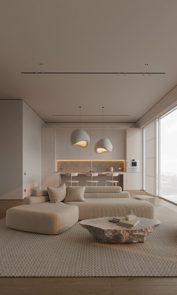 Architectural Dual-Tone Living & Dining
